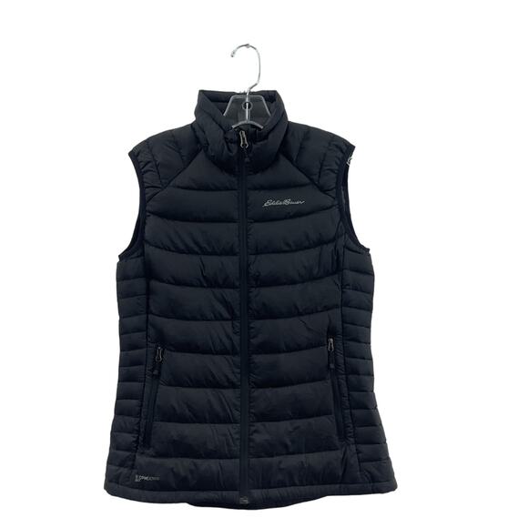 Eddie Bauer Jackets & Blazers - Eddie Bauer XS Black Quilted Goose Down Full Zip Vest Women's Preowned